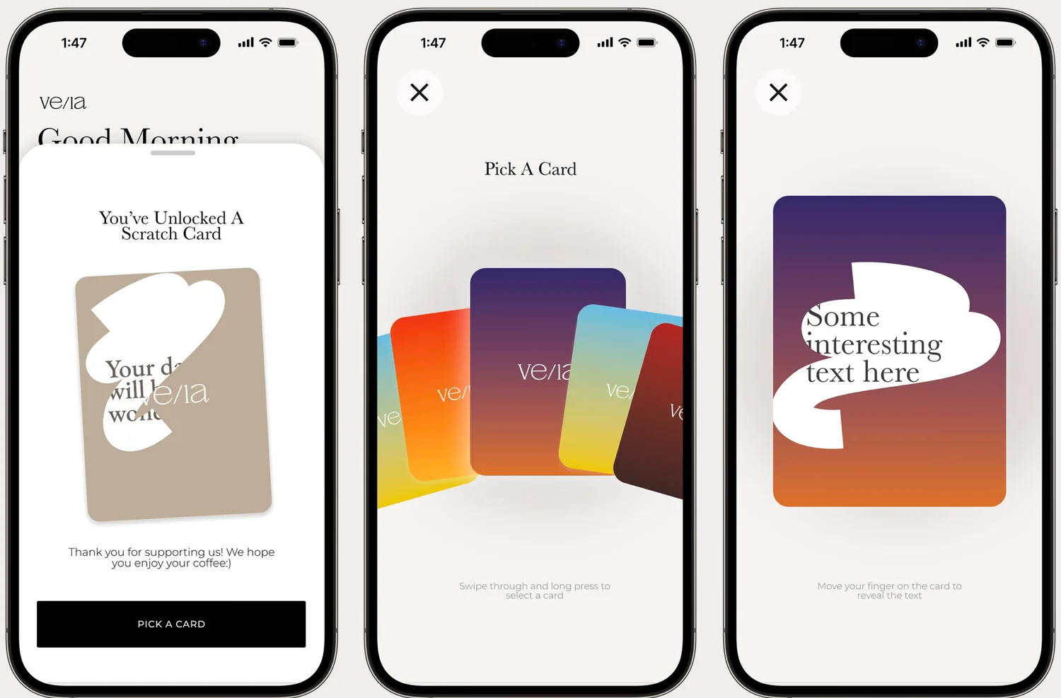 App screens